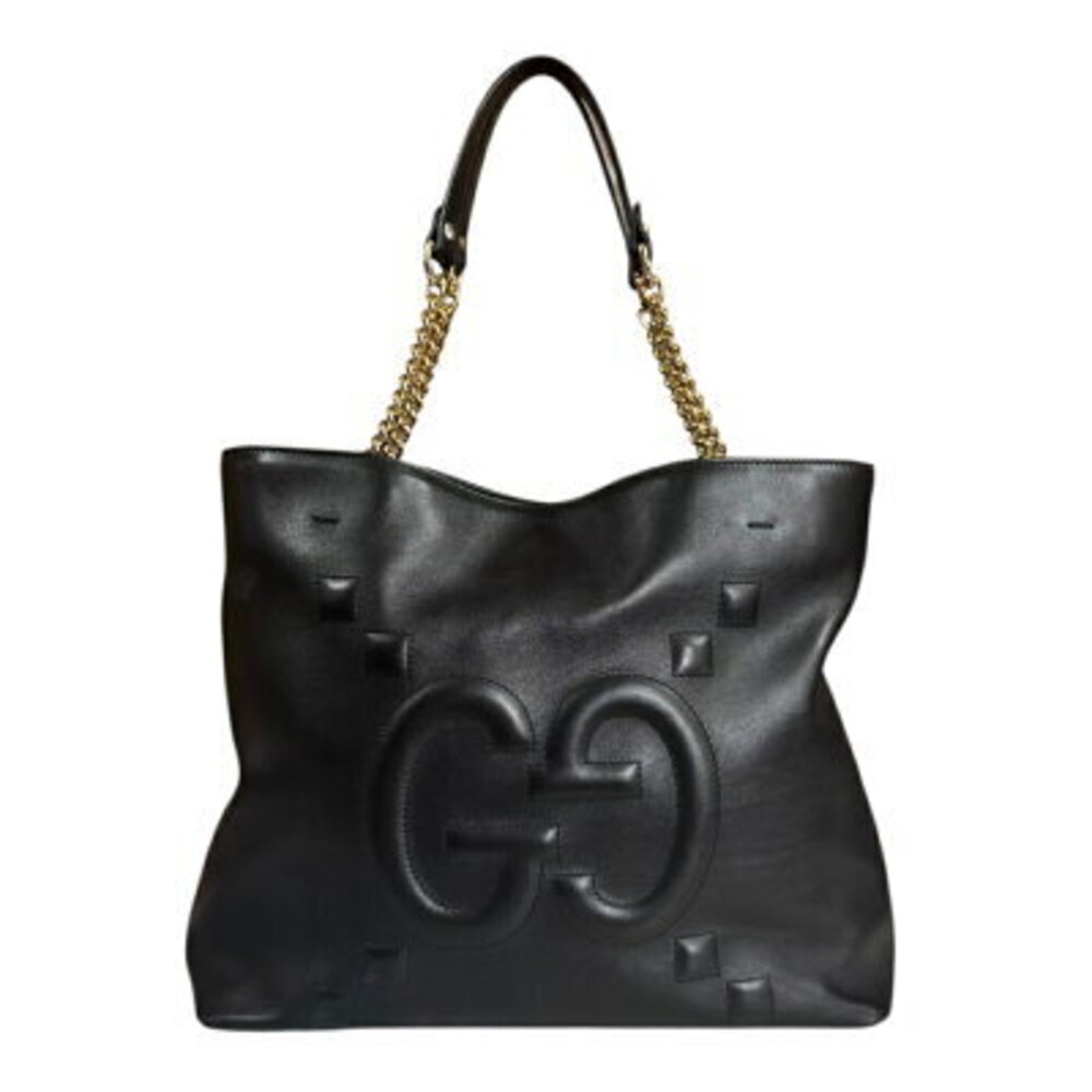 Gucci GG Embossed Apollo Tote black leathe